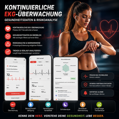 Gesundheits- und Fitness-Smartwatch mit EKG-Funktion